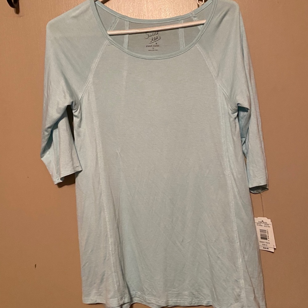 Aqua long sleeve shirt